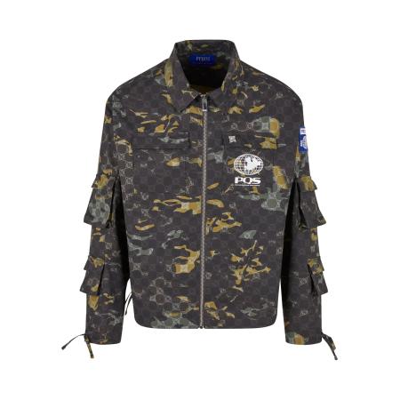 Pequs Pequs Tussenjas Aether geel / grijs / kaki / wit