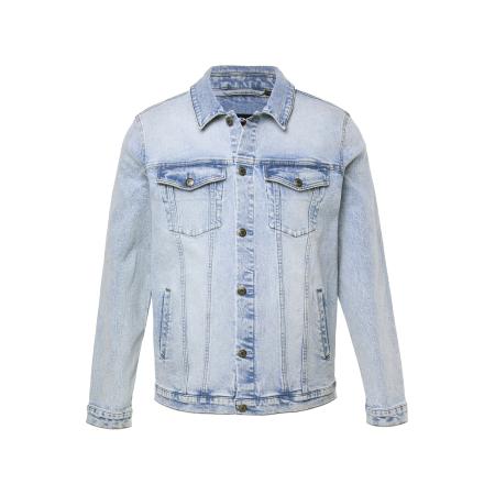 men plus Men Plus Tussenjas blauw denim / white denim