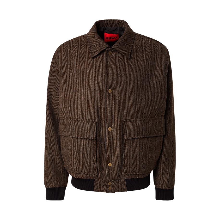 Hugo Boss HUGO Tussenjas Belaro bruin / chocoladebruin -