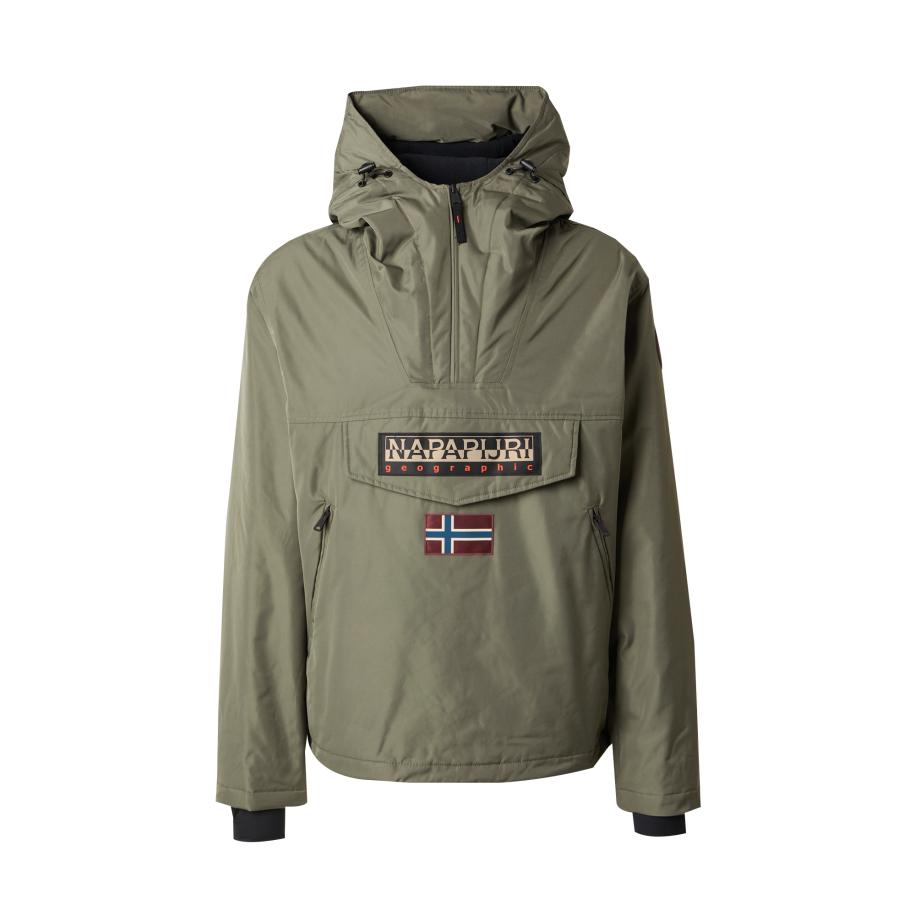 Napapijri NAPAPIJRI Tussenjas olijfgroen / cranberry / zwart / wit -