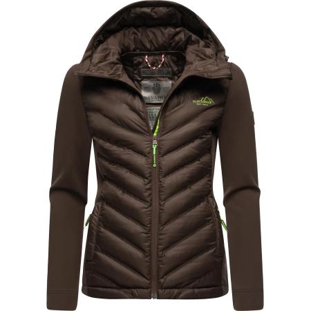 NAVAHOO NAVAHOO Tussenjas Nimm Mich Mit donkerbruin / neongroen