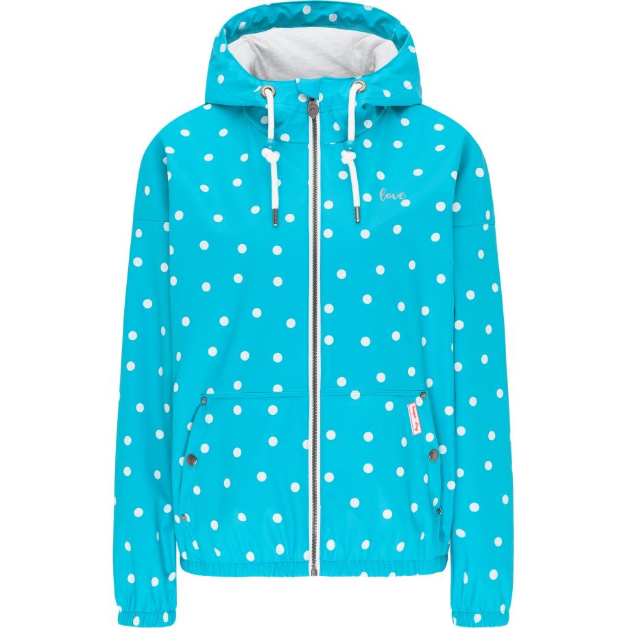 MYMO MYMO Tussenjas turquoise / wit -