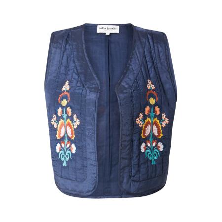 Lollys Laundry Lollys Laundry Bodywarmer Mist donkerblauw / geel / mintgroen / kreeft