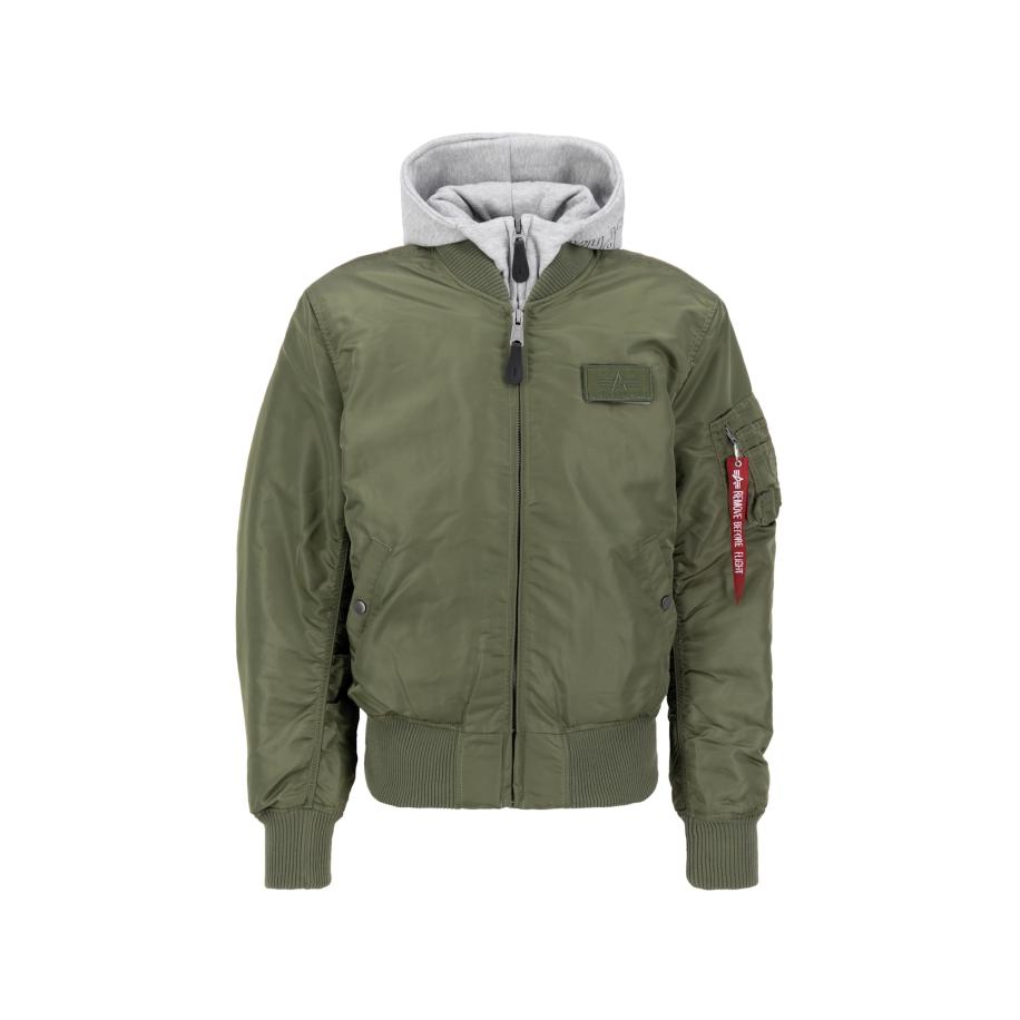 ALPHA INDUSTRIES Tussenjas MA-1 D-Tec groen / rood Groen