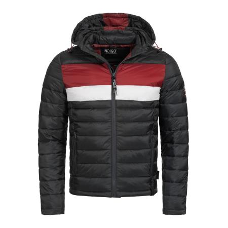 INDICODE JEANS INDICODE JEANS Winterjas Hampshire bloedrood / zwart / wit