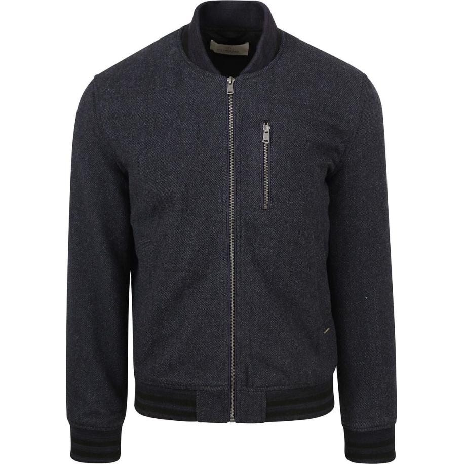 Dstrezzed Bodo Bomberjas Wol Navy Blauw