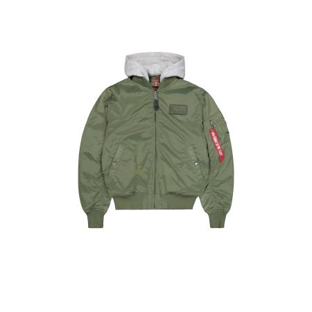 Alpha Industries ALPHA INDUSTRIES Tussenjas MA-1 TT Hood groen / wit