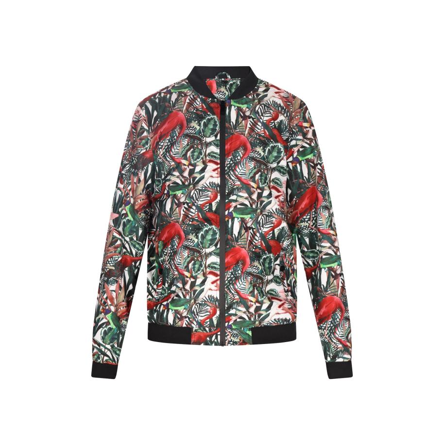COSIMON COSIMON Tussenjas bruin / donkergroen / rood / wit -