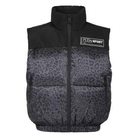 Plein Sport Plein Sport Bodywarmer Leopard zwart
