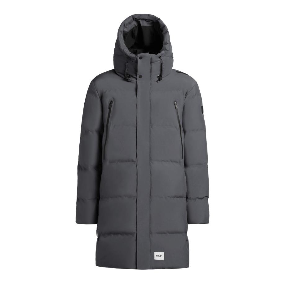 Khujo khujo Winterjas Morse 2 basaltgrijs / zwart -