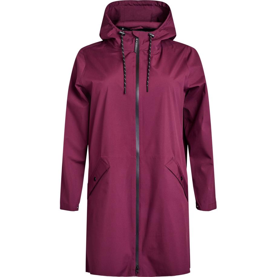 Zizzi Tussenjas roodviolet / zwart Rood