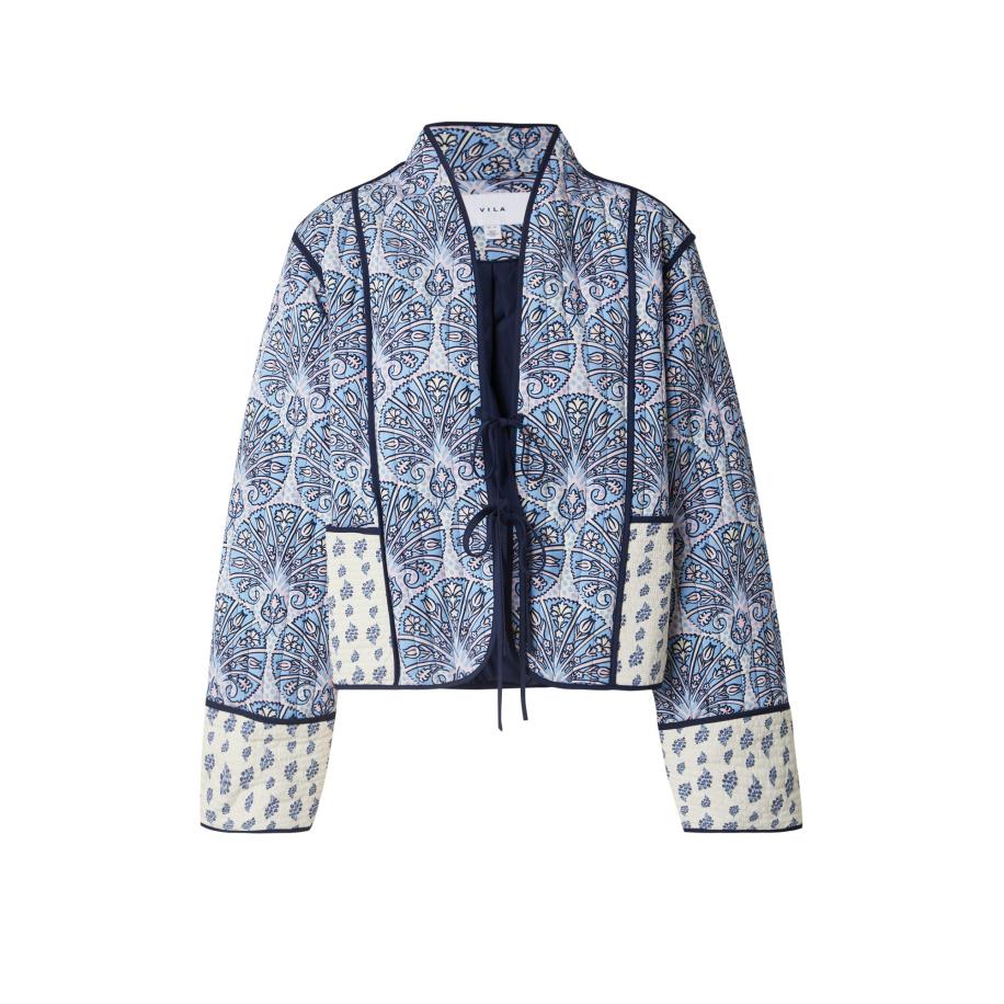 Vila VILA Tussenjas VIDELPHINE ecru / marine / lichtblauw -