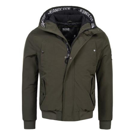 INDICODE JEANS INDICODE JEANS Winterjas Albany donkergroen / zwart / wit