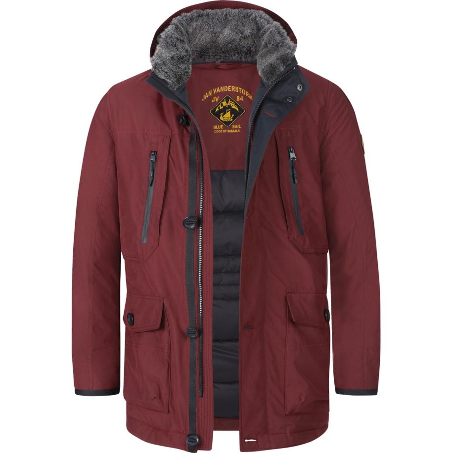 jan vanderstorm Jan Vanderstorm Functionele jas Botulfr grijs gemêleerd / karmijnrood -