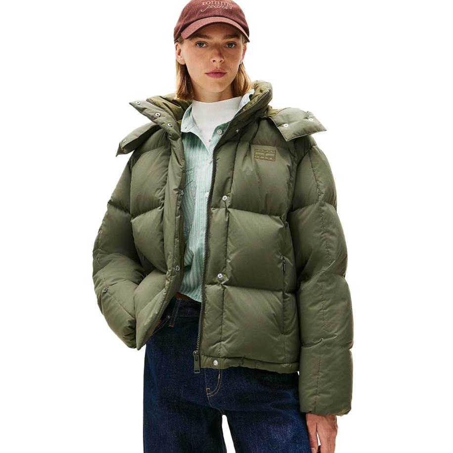 Tommy Jeans Winterjas Alaska olijfgroen Groen