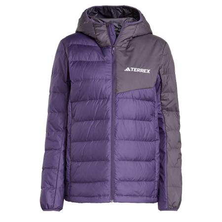 Adidas ADIDAS TERREX Outdoorjas Terrex Multi Light Down CLIMAWARM Hooded aubergine / braam / wit