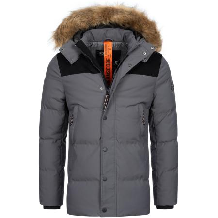INDICODE JEANS INDICODE JEANS Winterparka Hexyl lichtbruin / donkergrijs / zwart