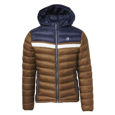 KOROSHI KOROSHI Winterjas marine / bruin / wit