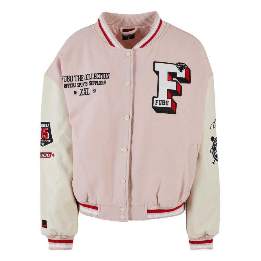 Fubu FUBU Tussenjas crème / rosa / knalrood / zwart -