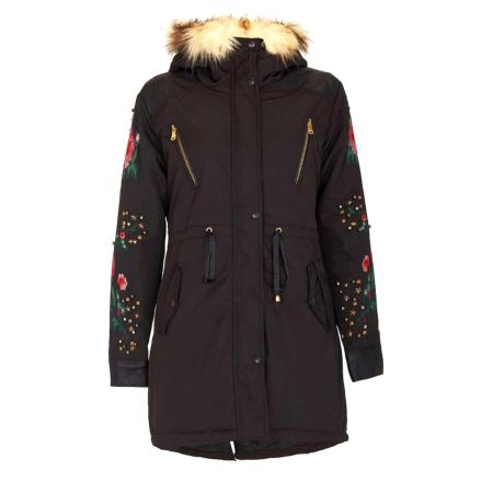 Cipo & Baxx CIPO & BAXX Tussenparka stone grey / groen / rood / zwart