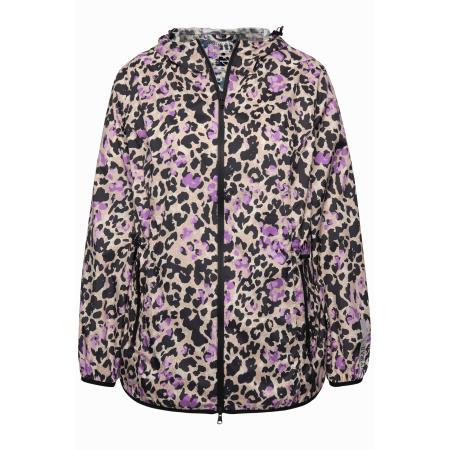 Ulla Popken Ulla Popken Tussenjas ecru / roodviolet / zwart