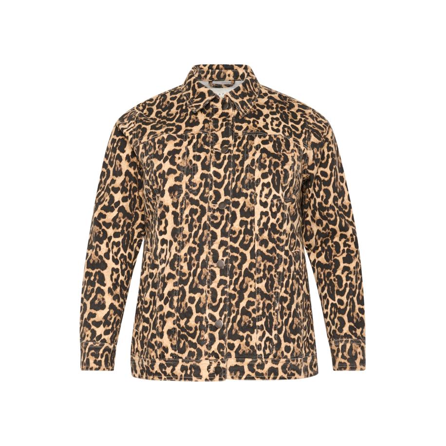 Kaffe KAFFE CURVE Tussenjas Leonoma chamois / brokaat / zwart -