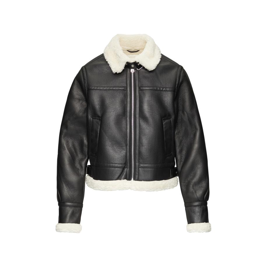 QS QS Winterjas zwart / wit -