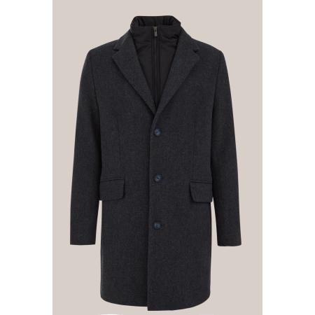 WE Fashion Heren manteljas - Regular fit - Donkerblauw - Maat: XS