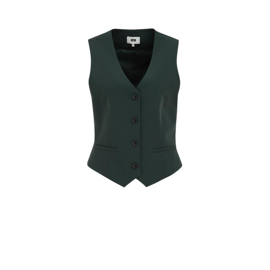 WE Fashion WE Fashion Bodywarmer donkergroen -