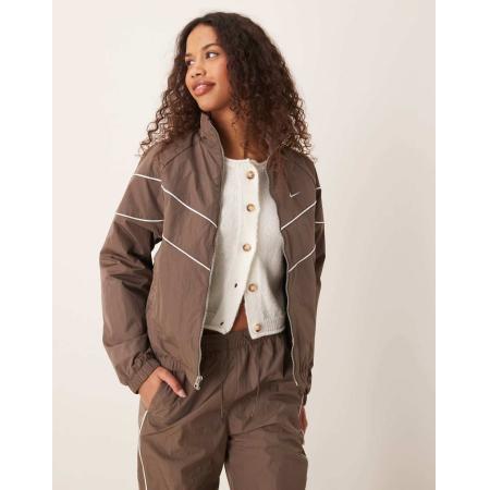 Nike Windrunner Trainingsjack in bruin-Groen