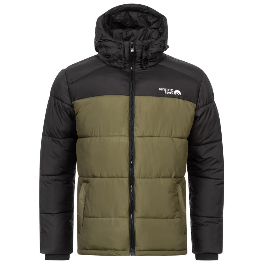 Arctic Seven Arctic Seven Outdoorjas olijfgroen / zwart / wit -