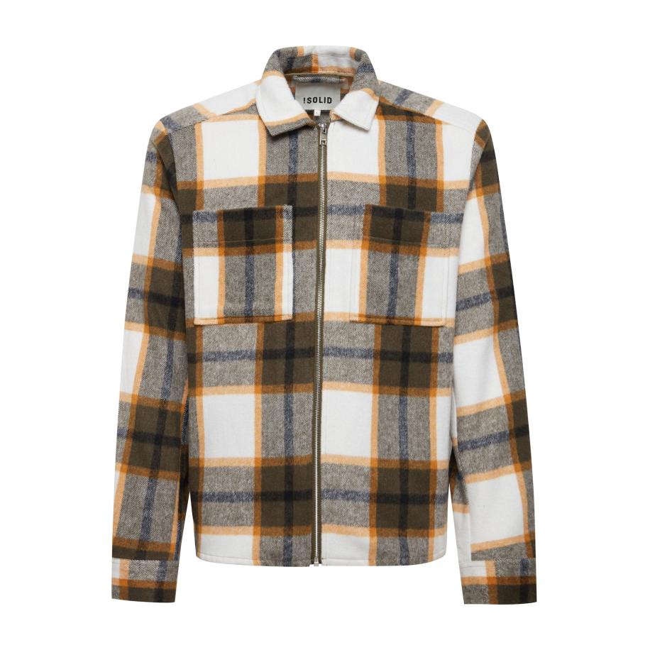 Solid !Solid Tussenjas Sdgideon bruin / grijs / wit -