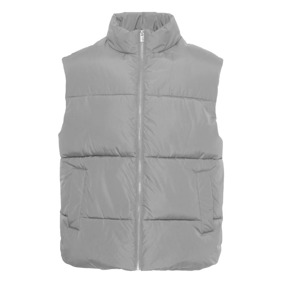 Solid !Solid Bodywarmer lichtgrijs / zwart / wit -