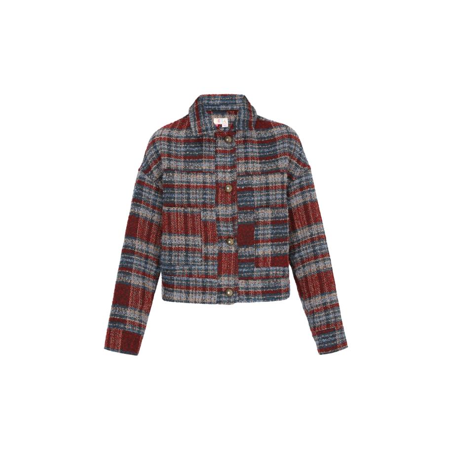 IZIA IZIA Tussenjas beige / blauw / rood -