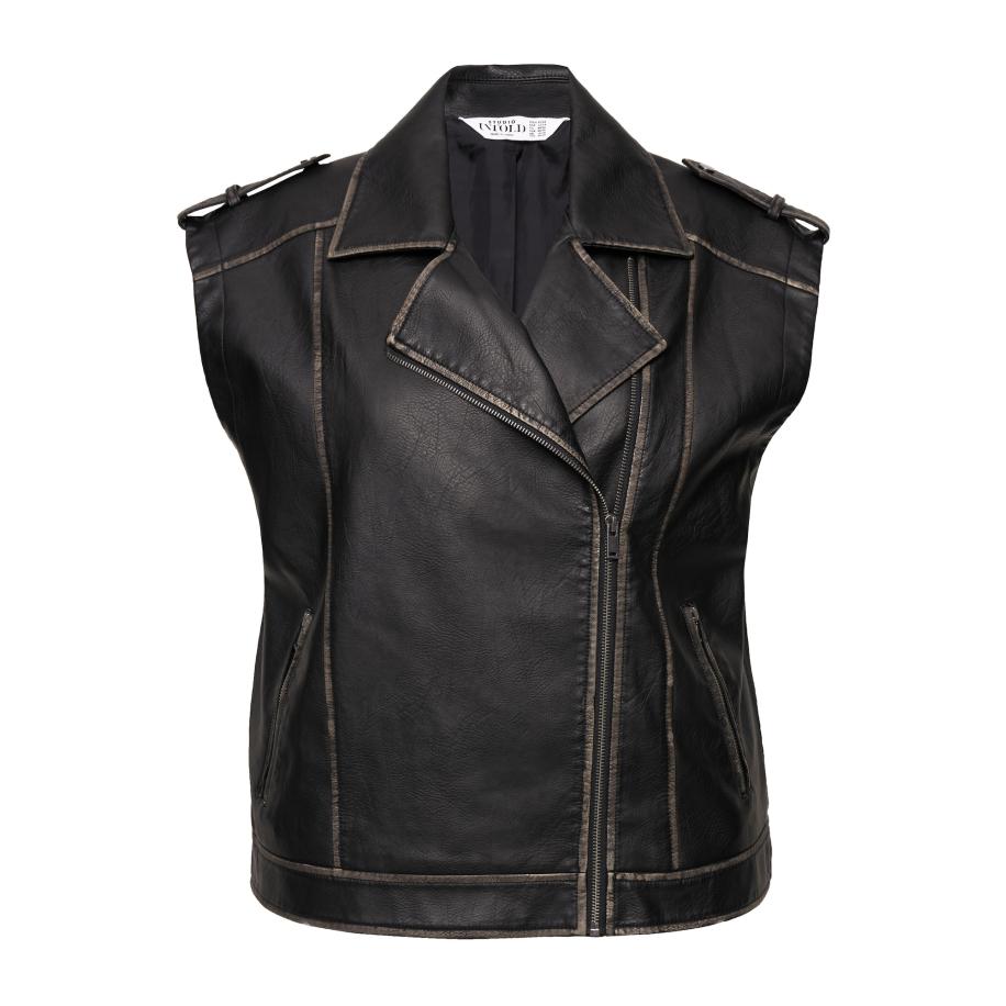 Studio Untold Studio Untold Bodywarmer goud / zwart -