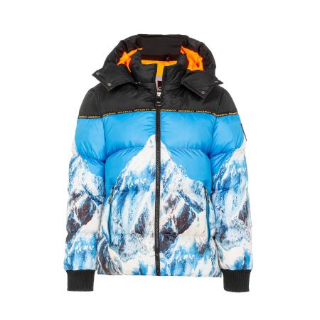 Cipo & Baxx CIPO & BAXX Winterjas azuur / donkergeel / zwart / wit