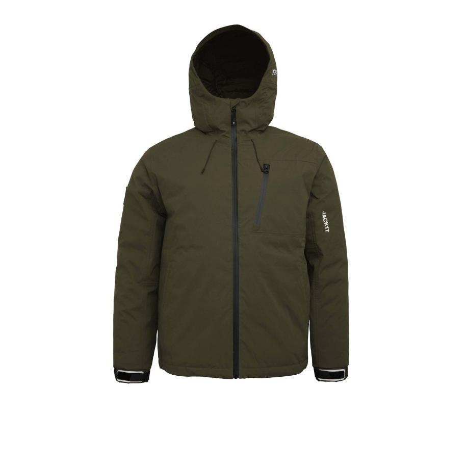 JACK1T JACK1T Functionele jas Stratus olijfgroen / zwart / wit -