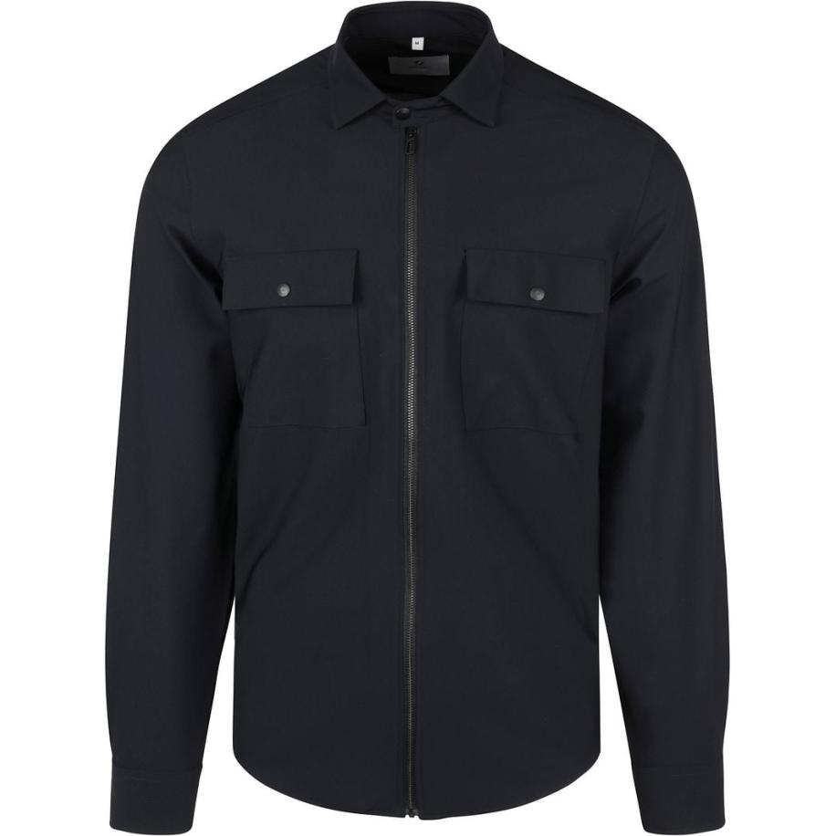 Suitable Jacket Shirt Donkerblauw Blauw