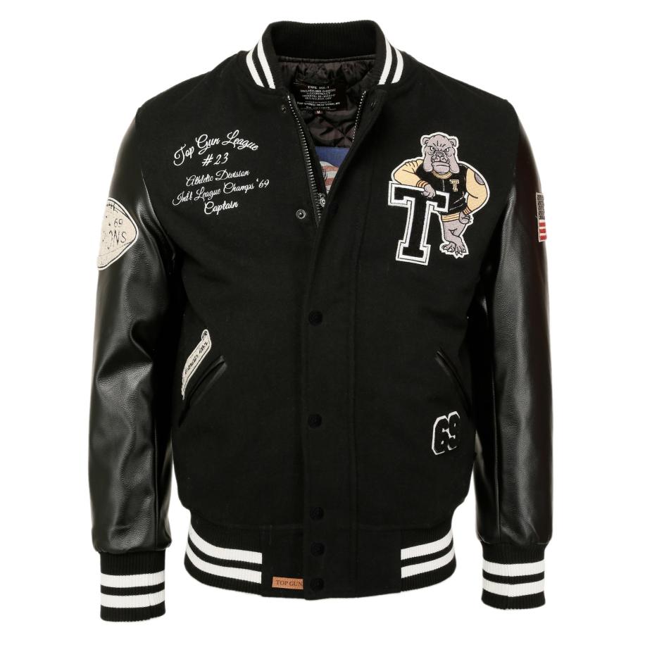 TOP GUN Tussenjas gemengde kleuren / zwart Zwart