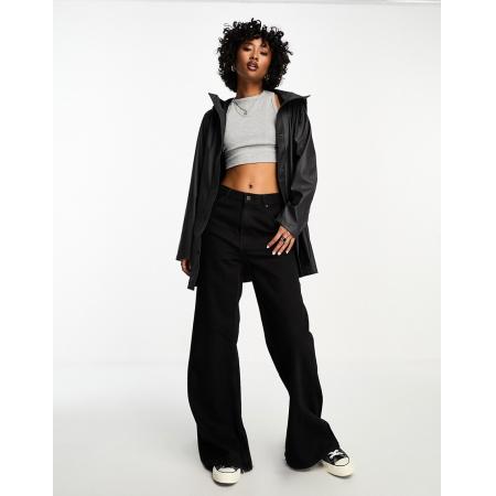 Only Regenjas met capuchon in antracietgrijs