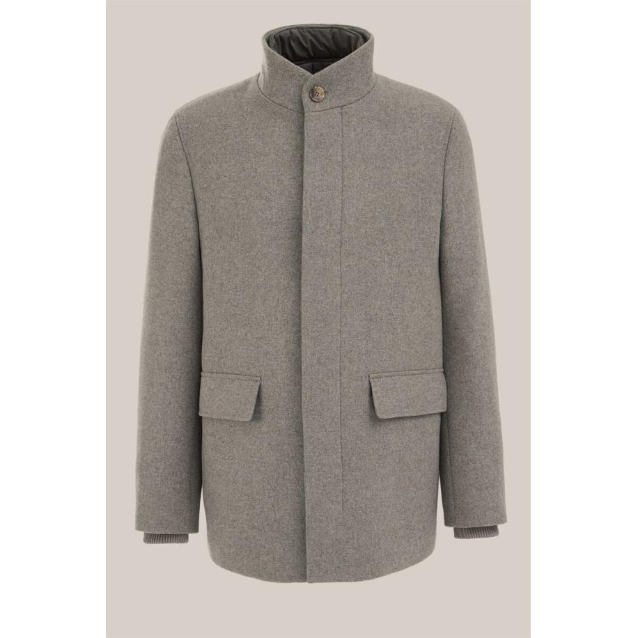 WE Fashion Heren winterjas - Regular fit - Taupe - Maat: XS Bruin