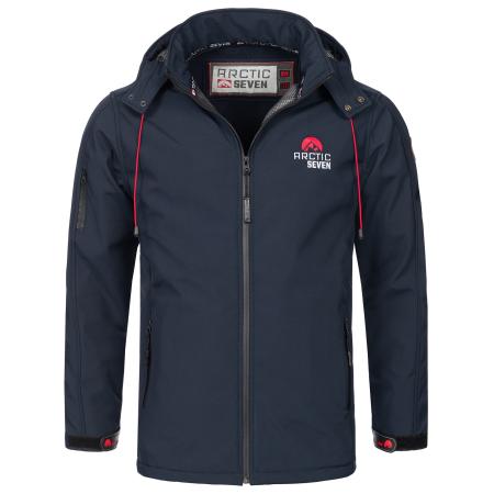 Arctic Seven Arctic Seven Functionele jas navy / rood / wit