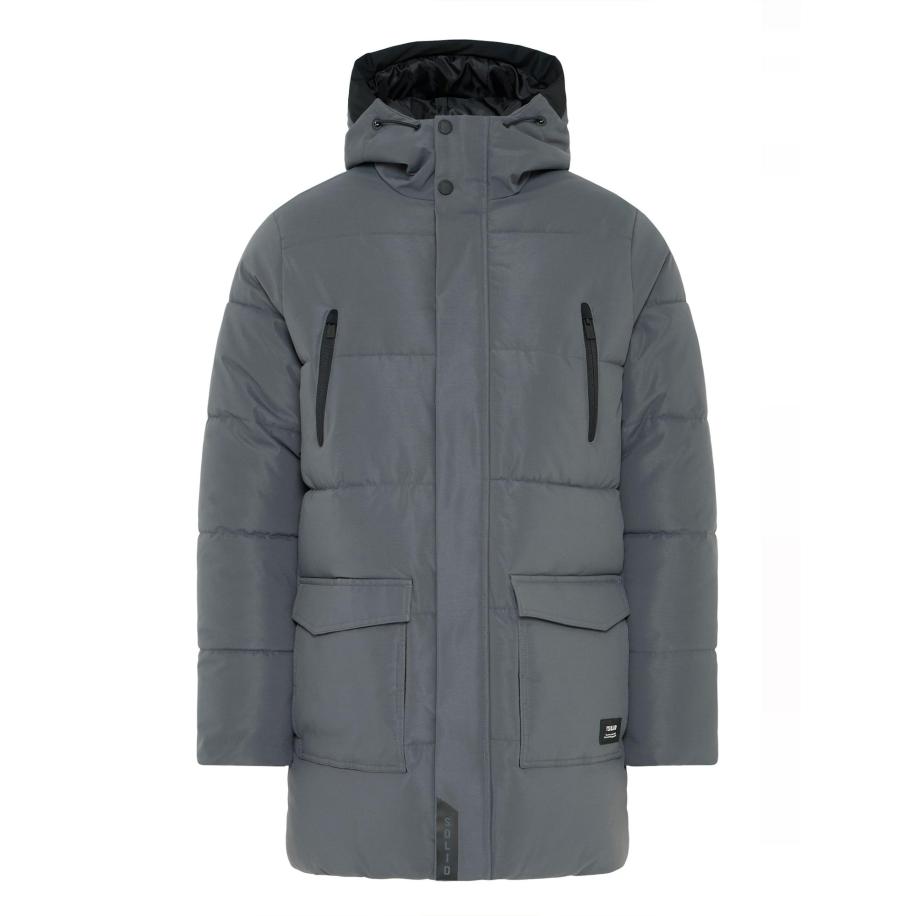 Solid !Solid Winterjas Miumo donkergrijs -