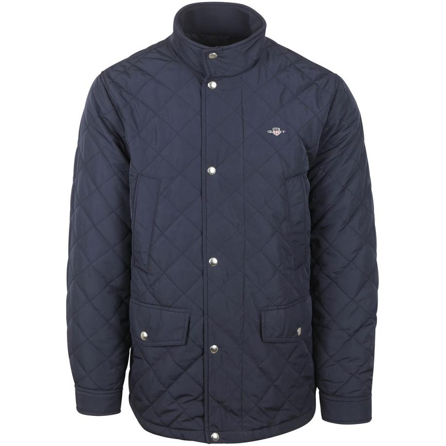 Gant Jas Quilted Windcheater Navy Blauw