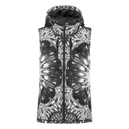 Plein Sport Plein Sport Bodywarmer Optical Flower zwart / wit