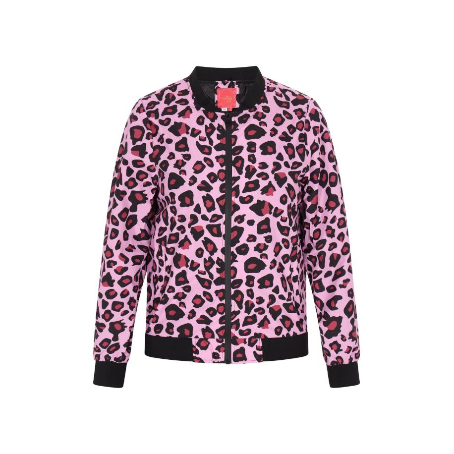 Swirly swirly Tussenjas lichtroze / donkerroze / zwart -