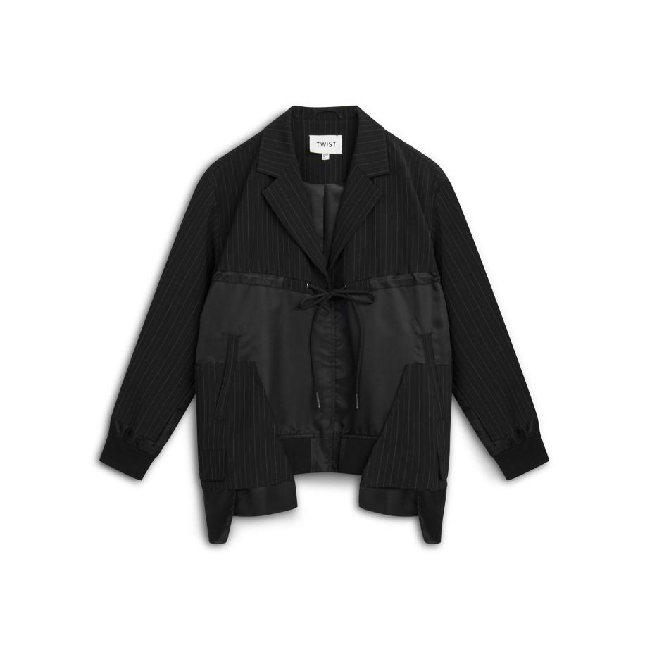 Twist Twist Tussenjas stone grey / zwart -