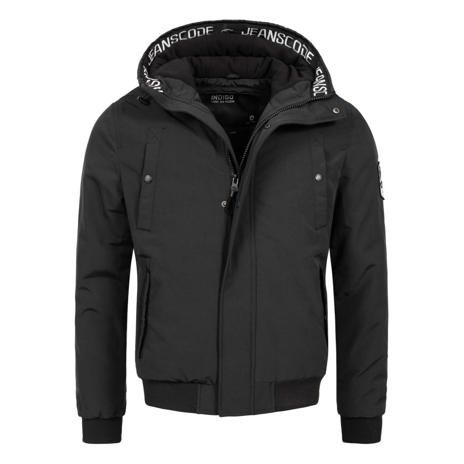 INDICODE JEANS INDICODE JEANS Winterjas Albany zwart / wit -