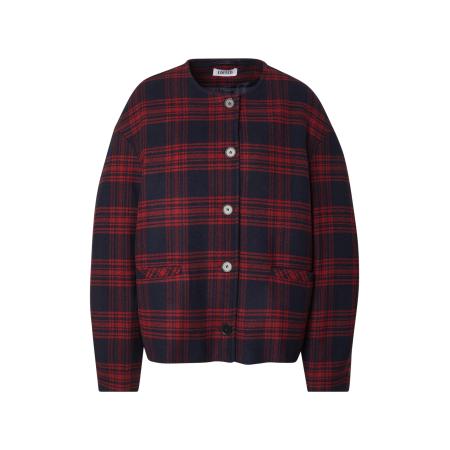 EDITED EDITED Tussenjas Aino Wool navy / rood
