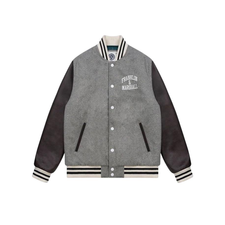 FRANKLIN & MARSHALL Tussenjas grijs / donkergrijs / zwart / wit Grijs